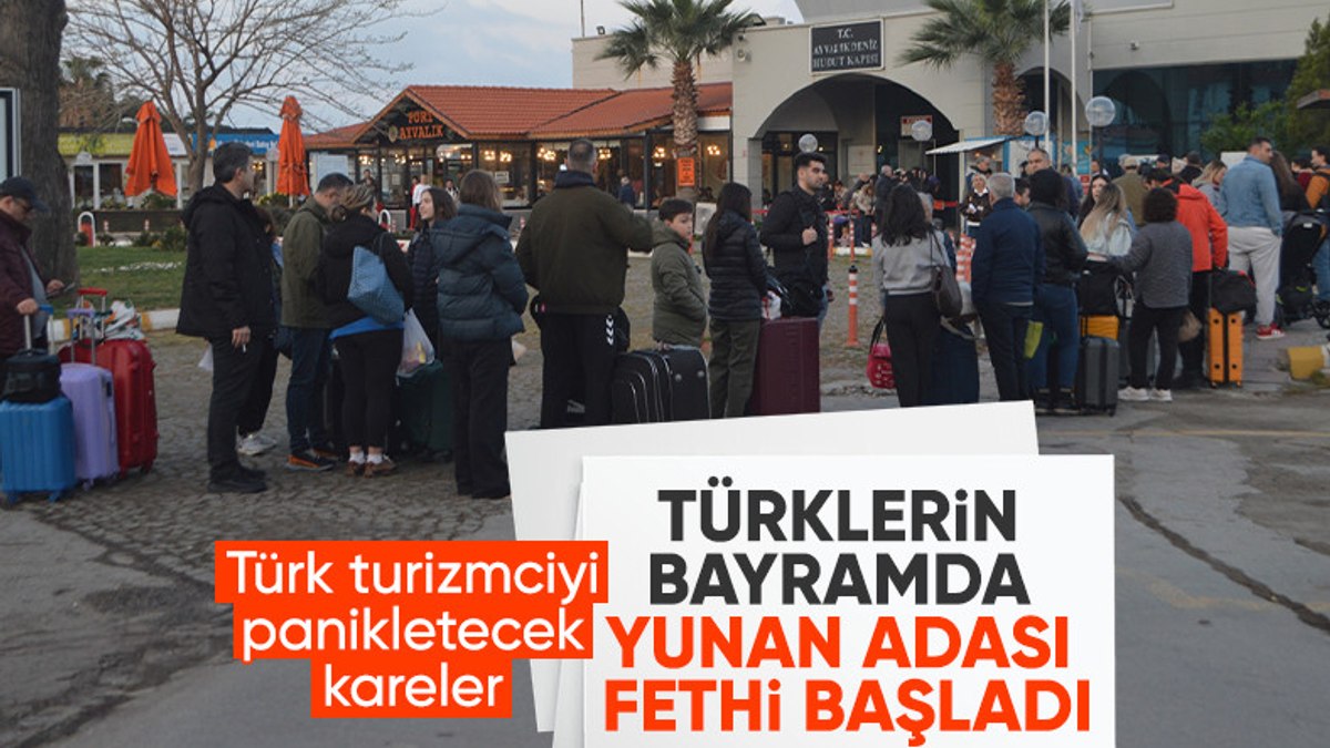 Ayvalık’tan Midilli Adası’na geçişlerde yoğunluk yaşanıyor