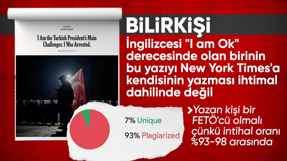 Ekrem İmamoğlu’nun New York Times’a yazdığı yazı çalıntı çıktı